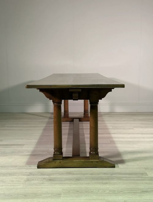 ANTIQUE HEALS TILDEN 9FT OAK DINING TABLE - ADDITIONAL PHOTO 7