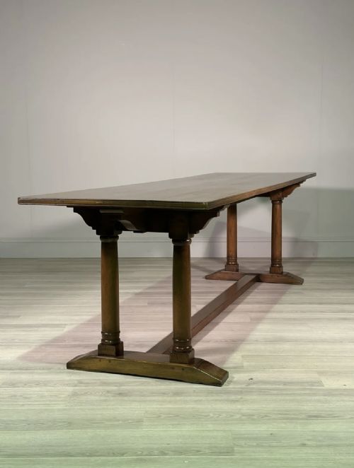 ANTIQUE HEALS TILDEN 9FT OAK DINING TABLE - ADDITIONAL PHOTO 11
