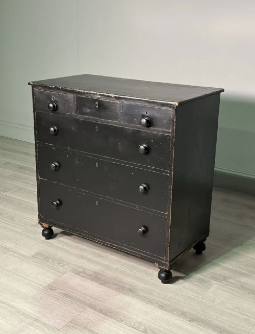 REGENCY EBONISED CHEST OF DRAWERS - ADDITIONAL PHOTO 3
