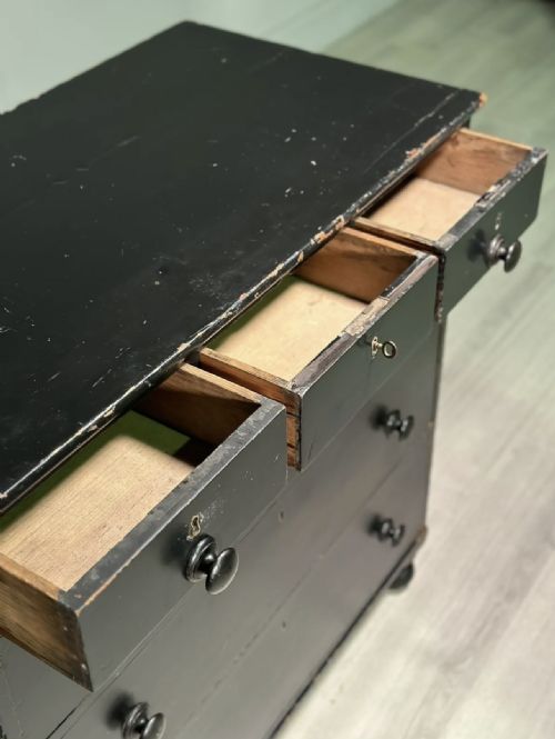 REGENCY EBONISED CHEST OF DRAWERS - ADDITIONAL PHOTO 4
