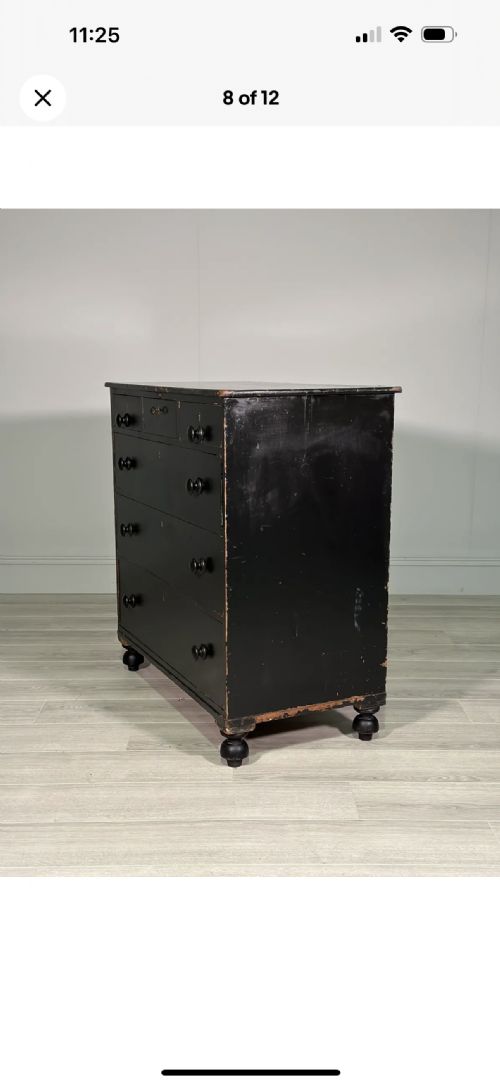 REGENCY EBONISED CHEST OF DRAWERS - ADDITIONAL PHOTO 7