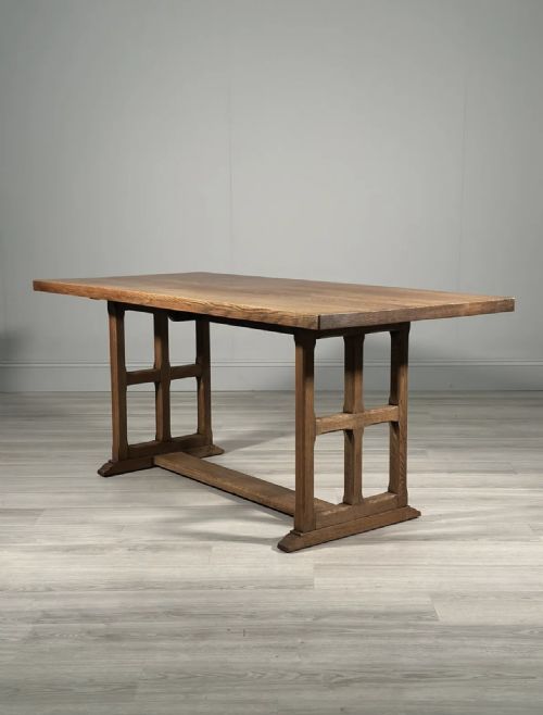arts and crafts cotswold school oak refectory table - CATEGORY: ANTIQUE TABLES - DATED 1920