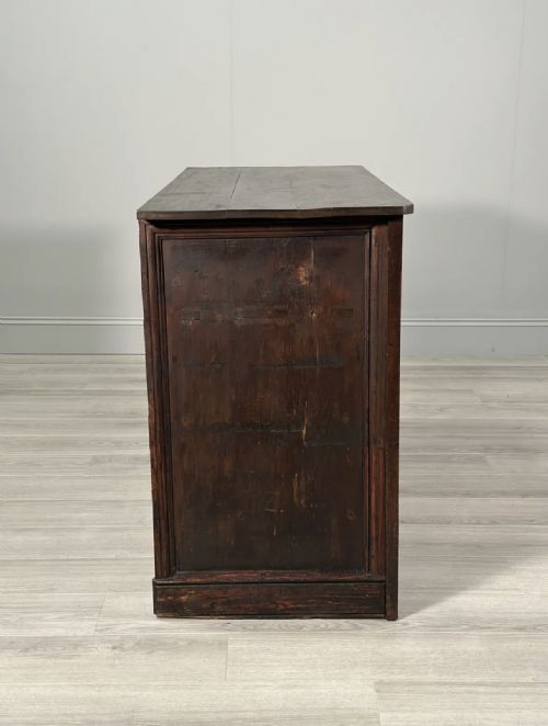 19TH CENTURY OAK BANK OF DRAWERS - ADDITIONAL PHOTO 9