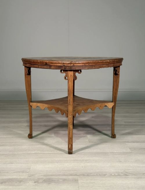 A NAIVE FOLK ART ANTIQUE TABLE - ADDITIONAL PHOTO 2