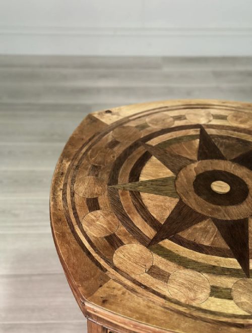 A NAIVE FOLK ART ANTIQUE TABLE - ADDITIONAL PHOTO 3