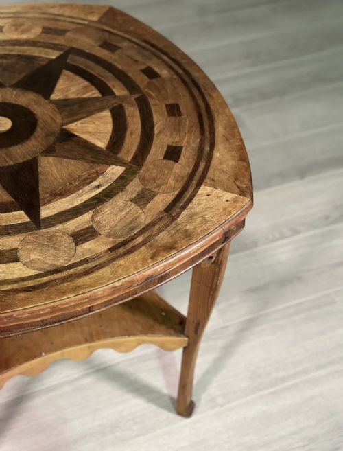 A NAIVE FOLK ART ANTIQUE TABLE - ADDITIONAL PHOTO 4
