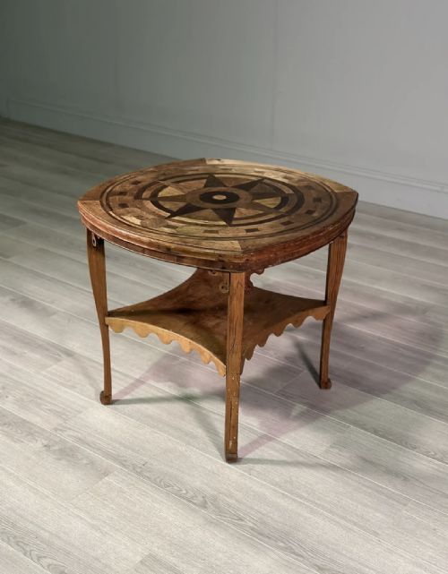 A NAIVE FOLK ART ANTIQUE TABLE - ADDITIONAL PHOTO 8