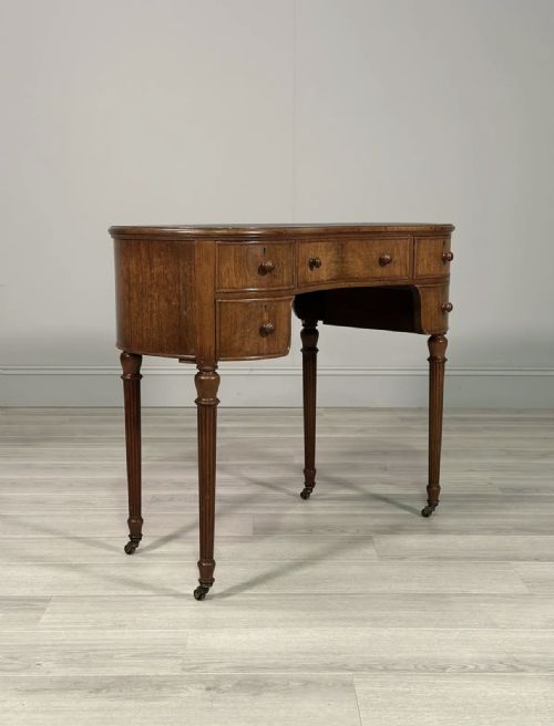 EDWARDIAN MAHOGANY KIDNEY SHAPED DESK - ADDITIONAL PHOTO 4