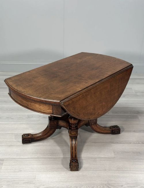 19th century rosewood drop leaf centre table - CATEGORY: ANTIQUE TABLES - DATED 19TH CENTURY