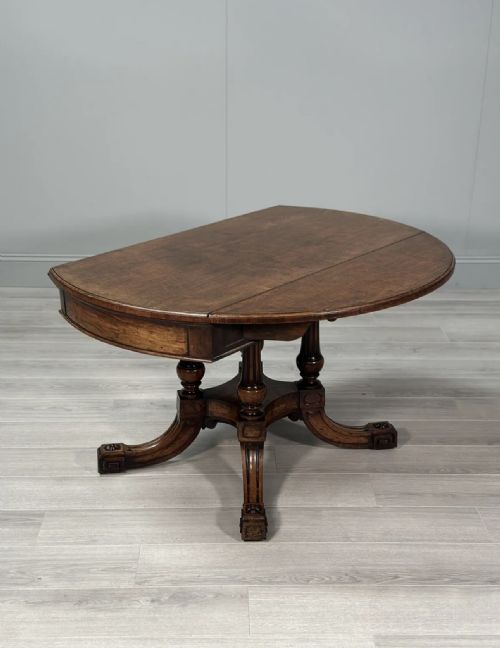19TH CENTURY ROSEWOOD DROP LEAF CENTRE TABLE - ADDITIONAL PHOTO 1