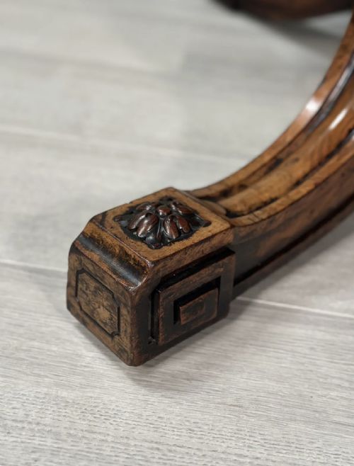 19TH CENTURY ROSEWOOD DROP LEAF CENTRE TABLE - ADDITIONAL PHOTO 4