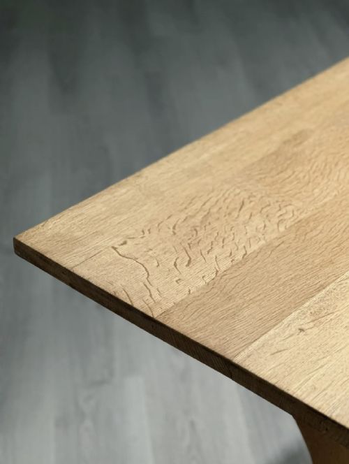 ARTS AND CRAFTS LIGHT OAK REFECTORY TABLE - ADDITIONAL PHOTO 4