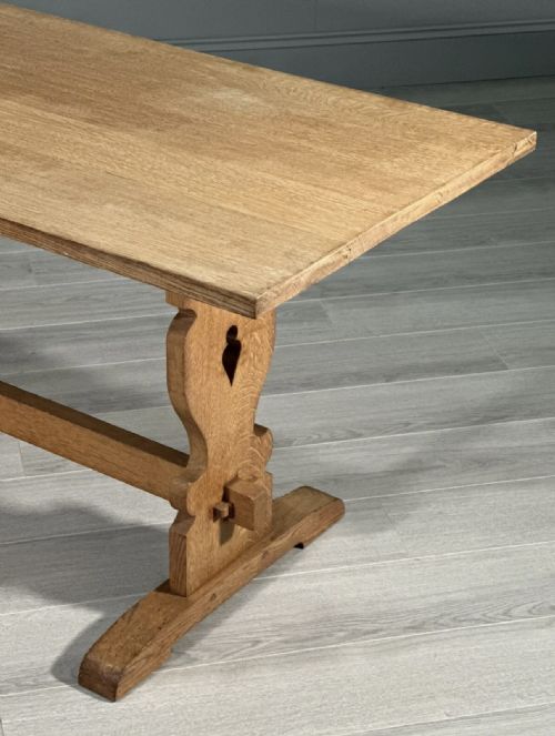 ARTS AND CRAFTS LIGHT OAK REFECTORY TABLE - ADDITIONAL PHOTO 5
