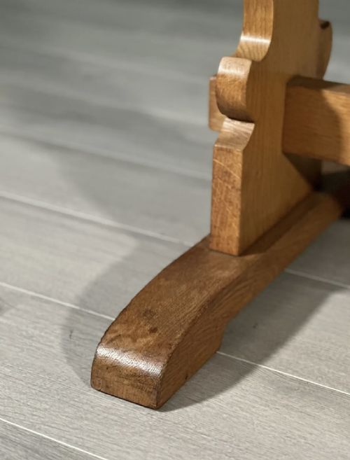 ARTS AND CRAFTS LIGHT OAK REFECTORY TABLE - ADDITIONAL PHOTO 7