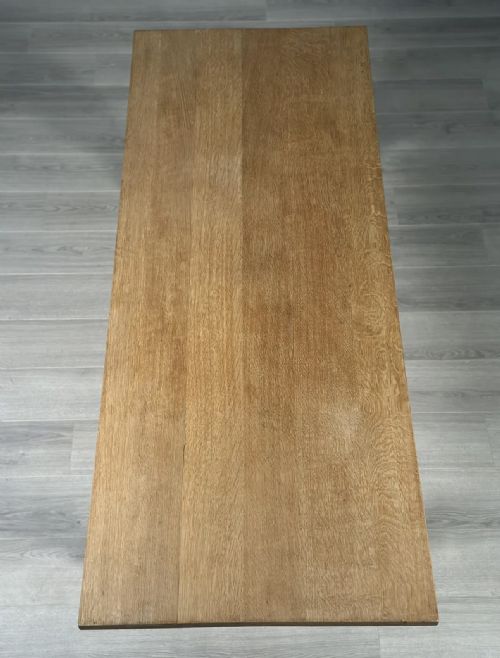 ARTS AND CRAFTS LIGHT OAK REFECTORY TABLE - ADDITIONAL PHOTO 10