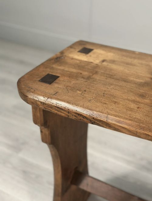 ARTS AND CRAFTS PINE BENCH C1900 - ADDITIONAL PHOTO 5
