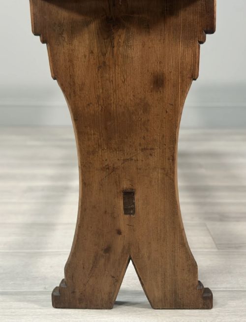 ARTS AND CRAFTS PINE BENCH C1900 - ADDITIONAL PHOTO 8