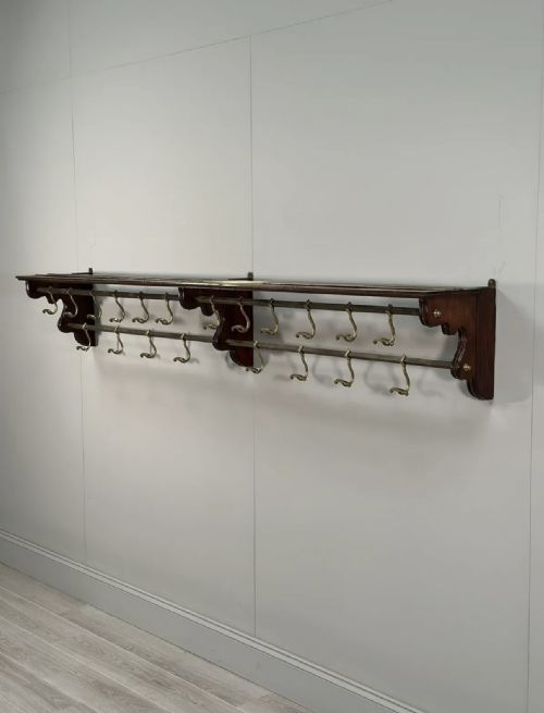 large 19th century wall mounted coat rack - CATEGORY: ANTIQUE MISCELLANEOUS - DATED 19TH CENTURY