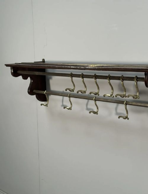 LARGE 19TH CENTURY WALL MOUNTED COAT RACK - ADDITIONAL PHOTO 4