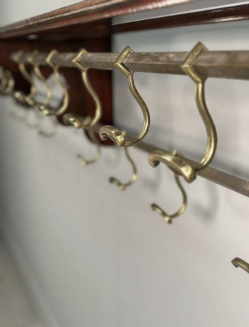 LARGE 19TH CENTURY WALL MOUNTED COAT RACK - ADDITIONAL PHOTO 5