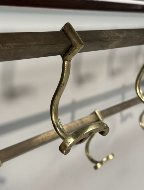 LARGE 19TH CENTURY WALL MOUNTED COAT RACK - ADDITIONAL PHOTO 6