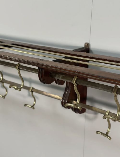 LARGE 19TH CENTURY WALL MOUNTED COAT RACK - ADDITIONAL PHOTO 9