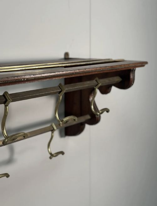 LARGE 19TH CENTURY WALL MOUNTED COAT RACK - ADDITIONAL PHOTO 11