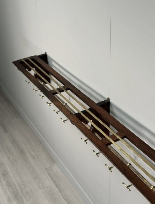 LARGE 19TH CENTURY WALL MOUNTED COAT RACK - ADDITIONAL PHOTO 12
