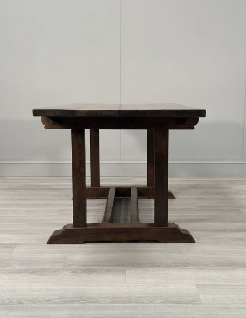 ARTS CRAFTS OAK REFECTORY TABLE C1900 - ADDITIONAL PHOTO 9