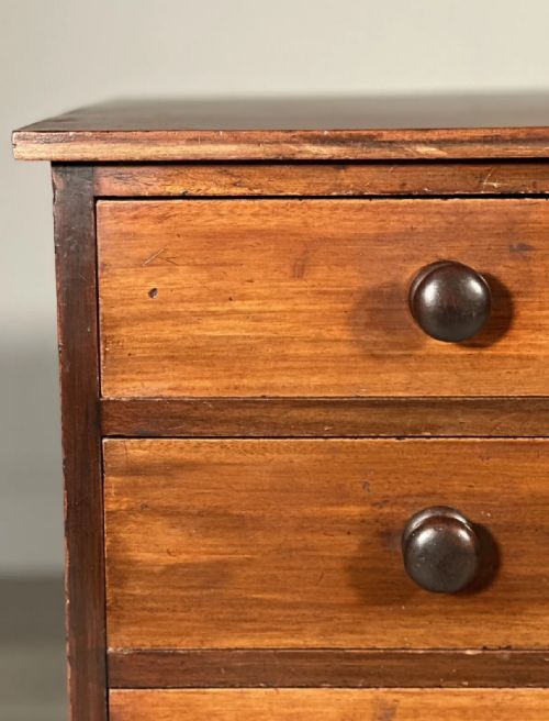 ANTIQUE MAHOGANY BANK OF DRAWERS - ADDITIONAL PHOTO 4