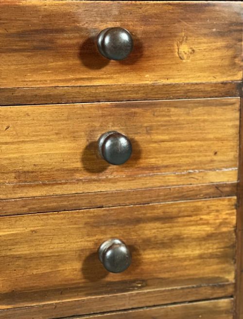 ANTIQUE MAHOGANY BANK OF DRAWERS - ADDITIONAL PHOTO 5