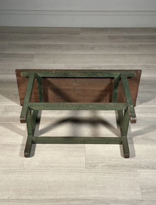 ANTIQUE SIDE TABLE IN ORIGINAL GREEN PAINT - ADDITIONAL PHOTO 5