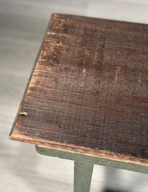 ANTIQUE SIDE TABLE IN ORIGINAL GREEN PAINT - ADDITIONAL PHOTO 7