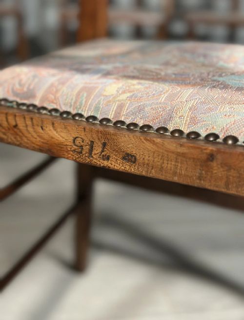 A SET OF SIX PURE ARTS AND CRAFTS OAK DINING CHAIRS - ADDITIONAL PHOTO 6