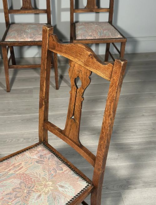 A SET OF SIX PURE ARTS AND CRAFTS OAK DINING CHAIRS - ADDITIONAL PHOTO 9