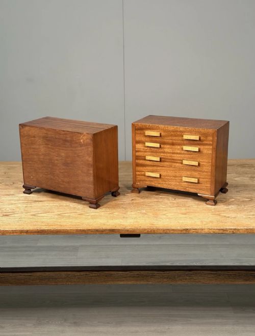 A PAIR OF ANTIQUE MINIATURE CHEST OF DRAWERS - ADDITIONAL PHOTO 1