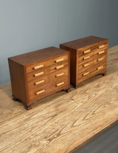 A PAIR OF ANTIQUE MINIATURE CHEST OF DRAWERS - ADDITIONAL PHOTO 2