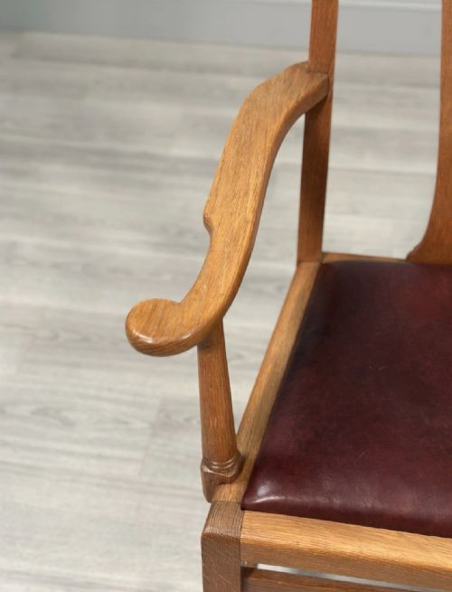 OVERSIZED OAK DESK CHAIR C1910 - ADDITIONAL PHOTO 2