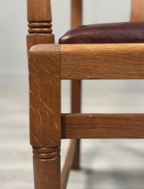 OVERSIZED OAK DESK CHAIR C1910 - ADDITIONAL PHOTO 4