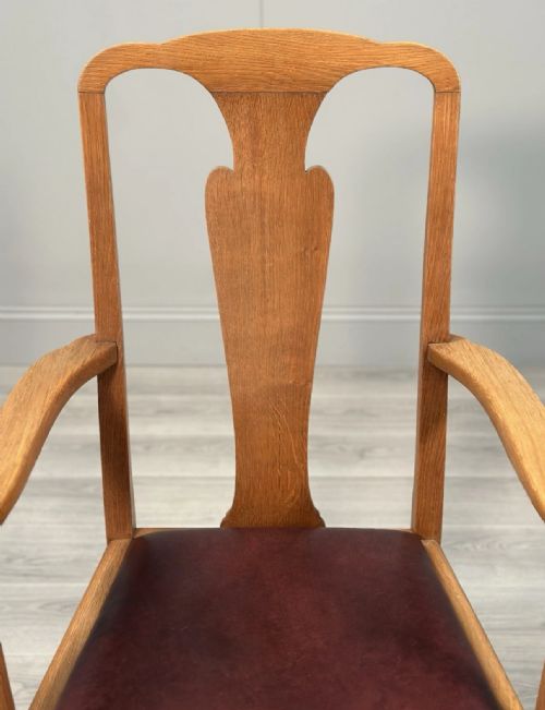 OVERSIZED OAK DESK CHAIR C1910 - ADDITIONAL PHOTO 6