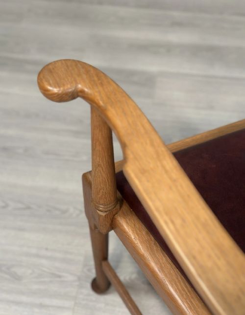 OVERSIZED OAK DESK CHAIR C1910 - ADDITIONAL PHOTO 9
