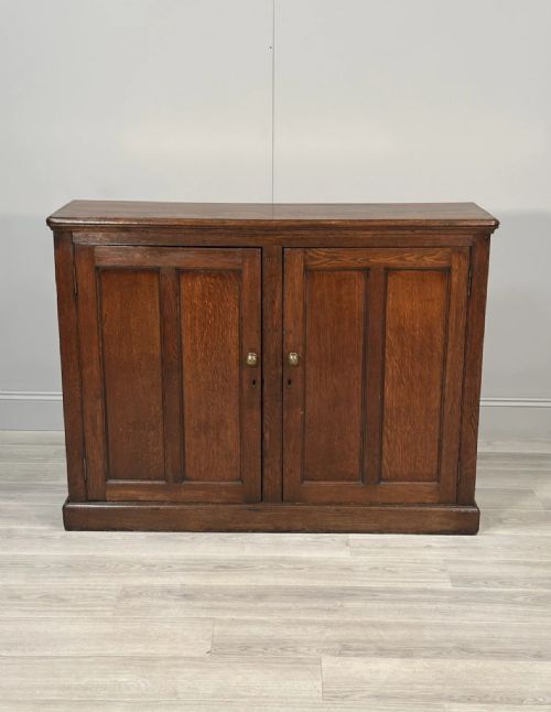 ANTIQUE OAK SCHOOL CUPBOARD C1900 - ADDITIONAL PHOTO 1