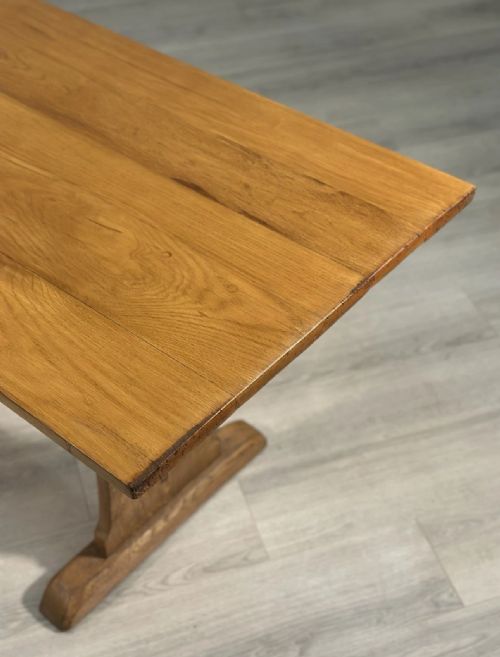LARGE ANTIQUE OAK REFECTORY TABLE C1920 - ADDITIONAL PHOTO 3