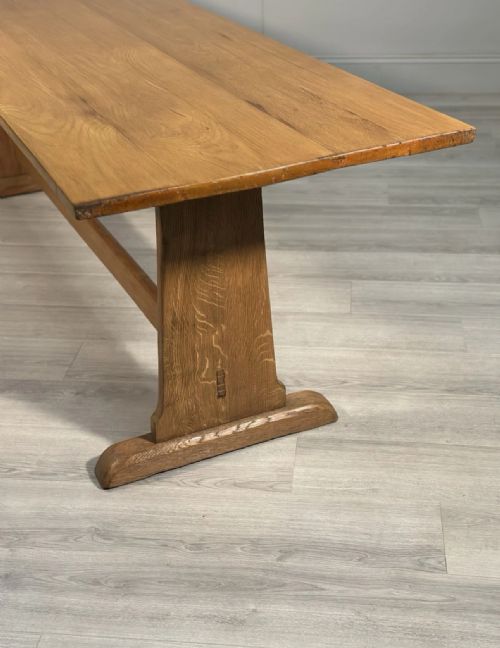 LARGE ANTIQUE OAK REFECTORY TABLE C1920 - ADDITIONAL PHOTO 5