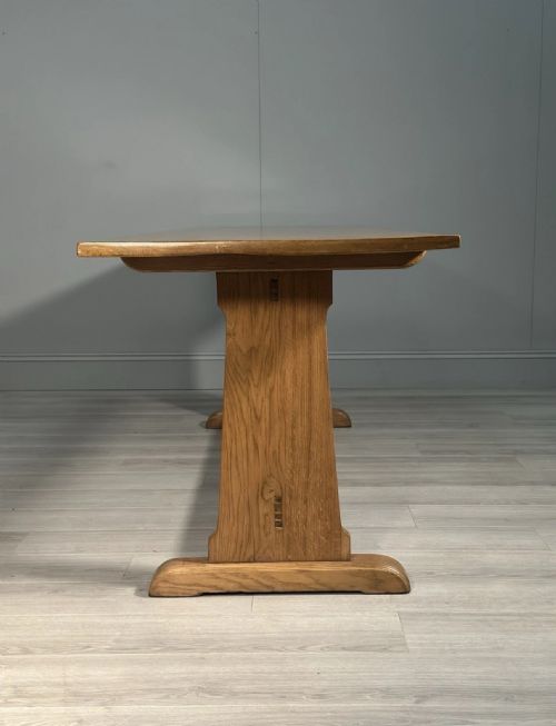 LARGE ANTIQUE OAK REFECTORY TABLE C1920 - ADDITIONAL PHOTO 8