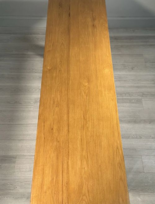 LARGE ANTIQUE OAK REFECTORY TABLE C1920 - ADDITIONAL PHOTO 9