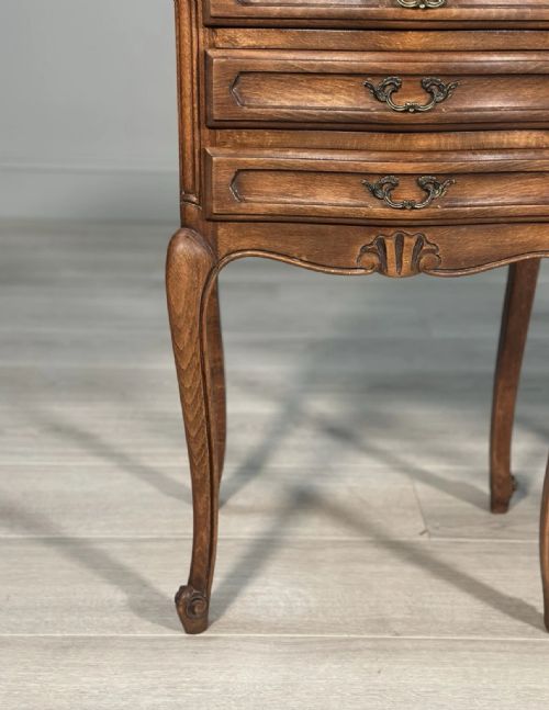 ANTIQUE FRENCH OAK BEDSIDE CABINETS - ADDITIONAL PHOTO 4