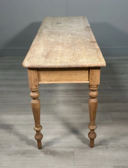 LARGE 19TH CENTURY PINE PREP TABLE - ADDITIONAL PHOTO 10