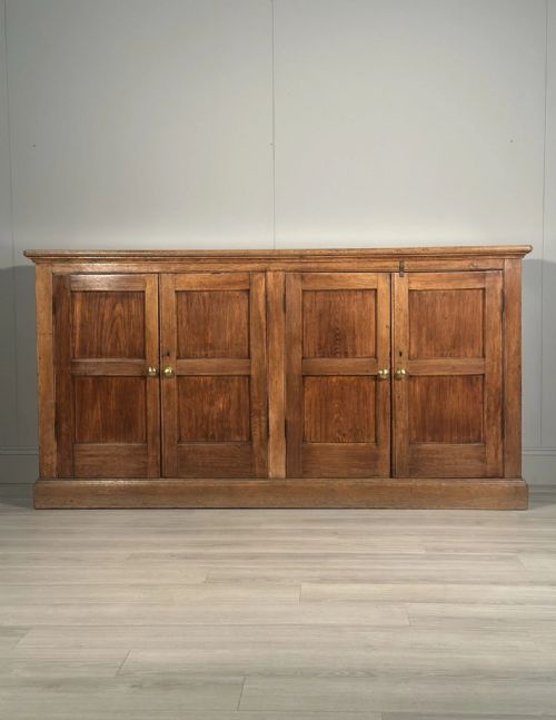 large antique oak school cupboard - CATEGORY: ANTIQUE CUPBOARDS - DATED 1910