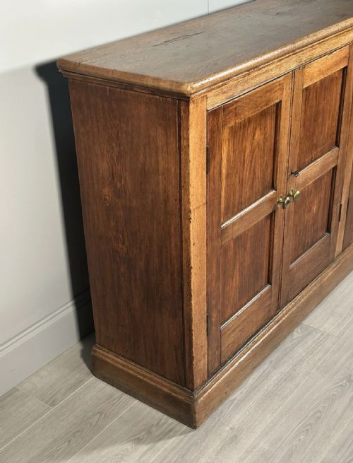 LARGE ANTIQUE OAK SCHOOL CUPBOARD - ADDITIONAL PHOTO 9